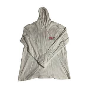 Vineyard Vines Men's White Long Sleeve Hoodie with Whale Logo Sz M